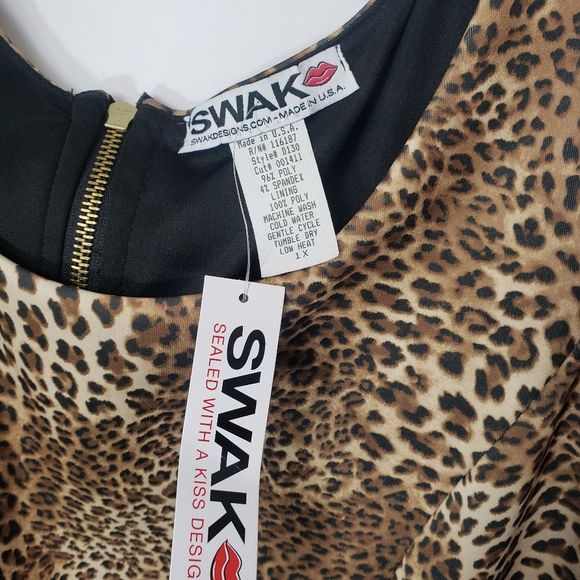 NEW SWAK Leopard print plus size Dress 1x - Picture 6 of 8